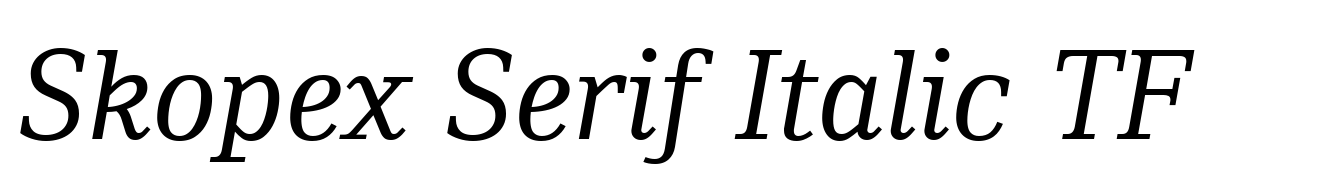 Skopex Serif Italic TF